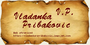 Vladanka Pribaković vizit kartica